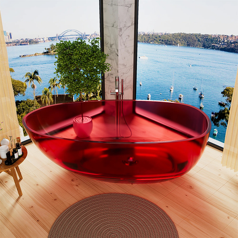 Transparent Resin Bathtub Item.:T5112Red