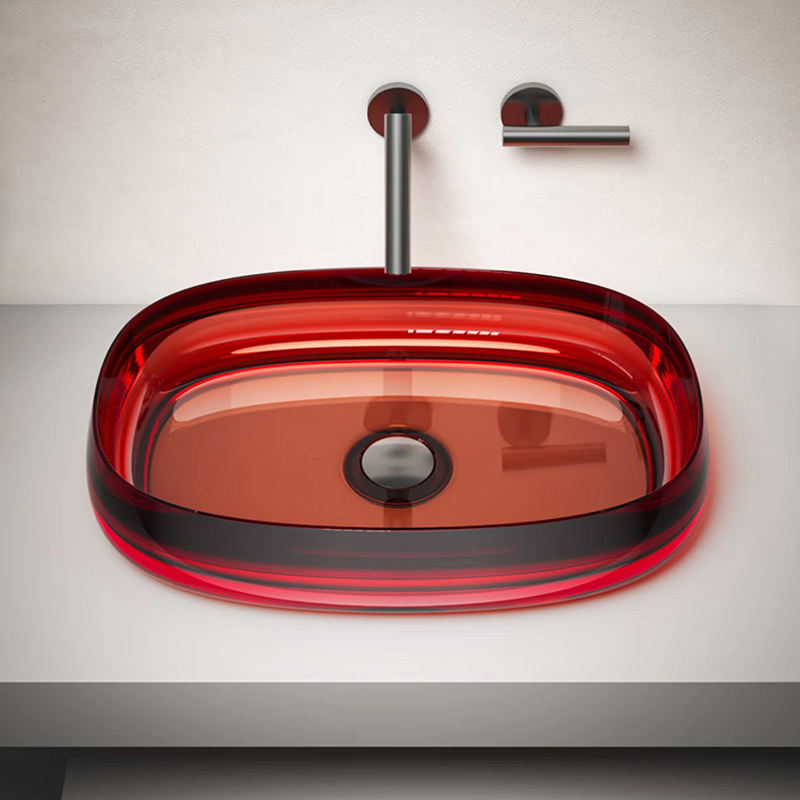 Transparent Resin Basin Item.:T6115Red